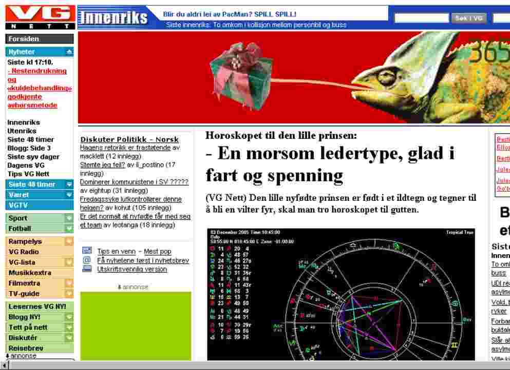 Here is a link to the charts of the Norwegian Royal Family!